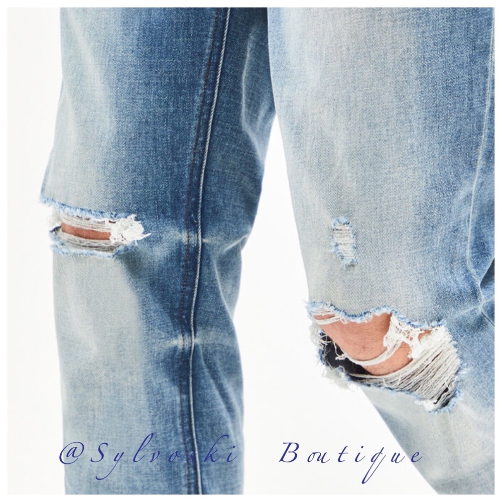 🔥PacSun Medium Destroy Stacked Skinny Jeans NWT - Picture 3 of 10